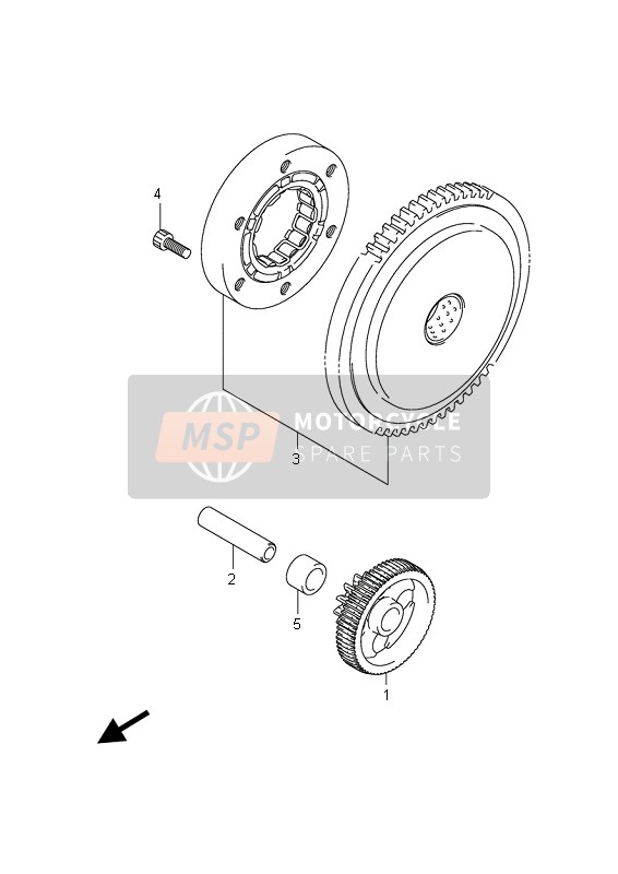 Suzuki AN400(A)(ZA) BURGMAN 2009 Starter Clutch for a 2009 Suzuki AN400(A)(ZA) BURGMAN